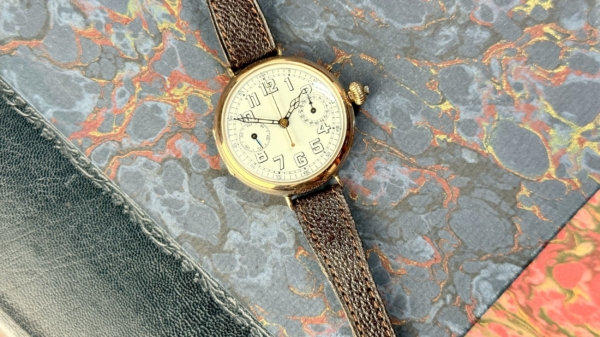 1920's Single Pusher Chronograph in 9ct Rose Gold - Image 6
