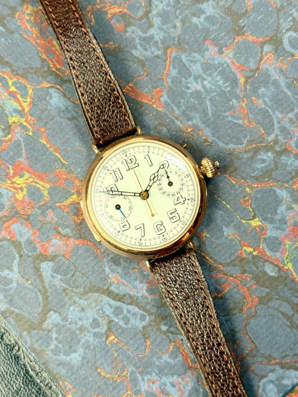 1920's Single Pusher Chronograph in 9ct Rose Gold - Image 5