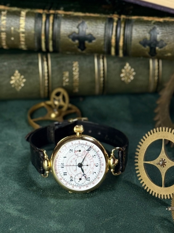 1930s Gander Watch Monopusher Chronograph, 18ct gold - Image 3