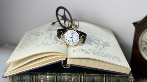 1930s Gander Watch Monopusher Chronograph, 18ct gold - Image 2