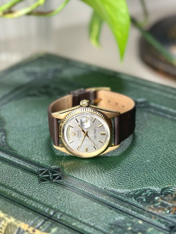 1972 Rolex Day-Date 1803 – 18ct Gold w/ Silver Linen Dial