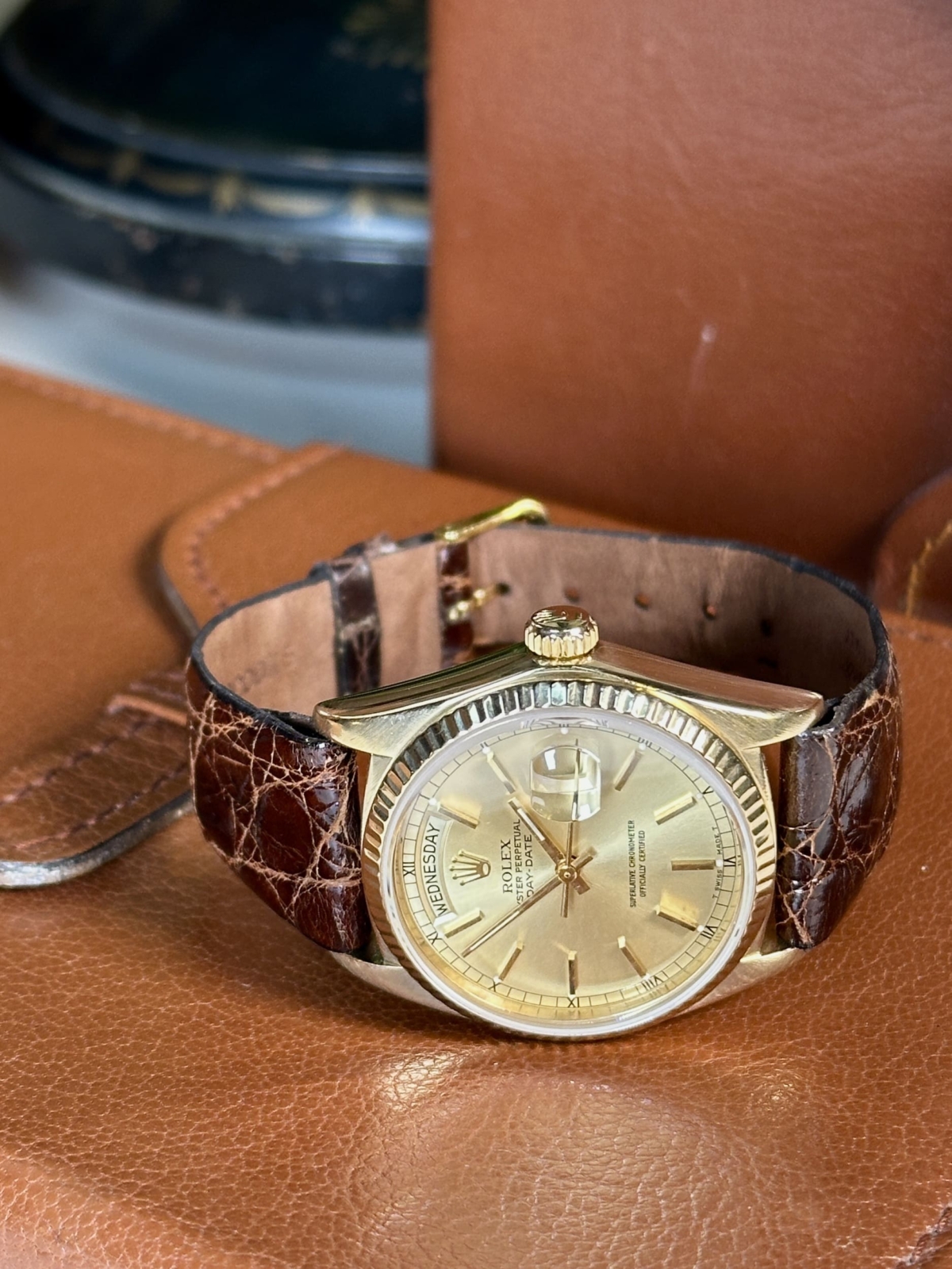 1981 Rolex Day-Date 18ct Yellow Gold - Champagne Dial - Image 5