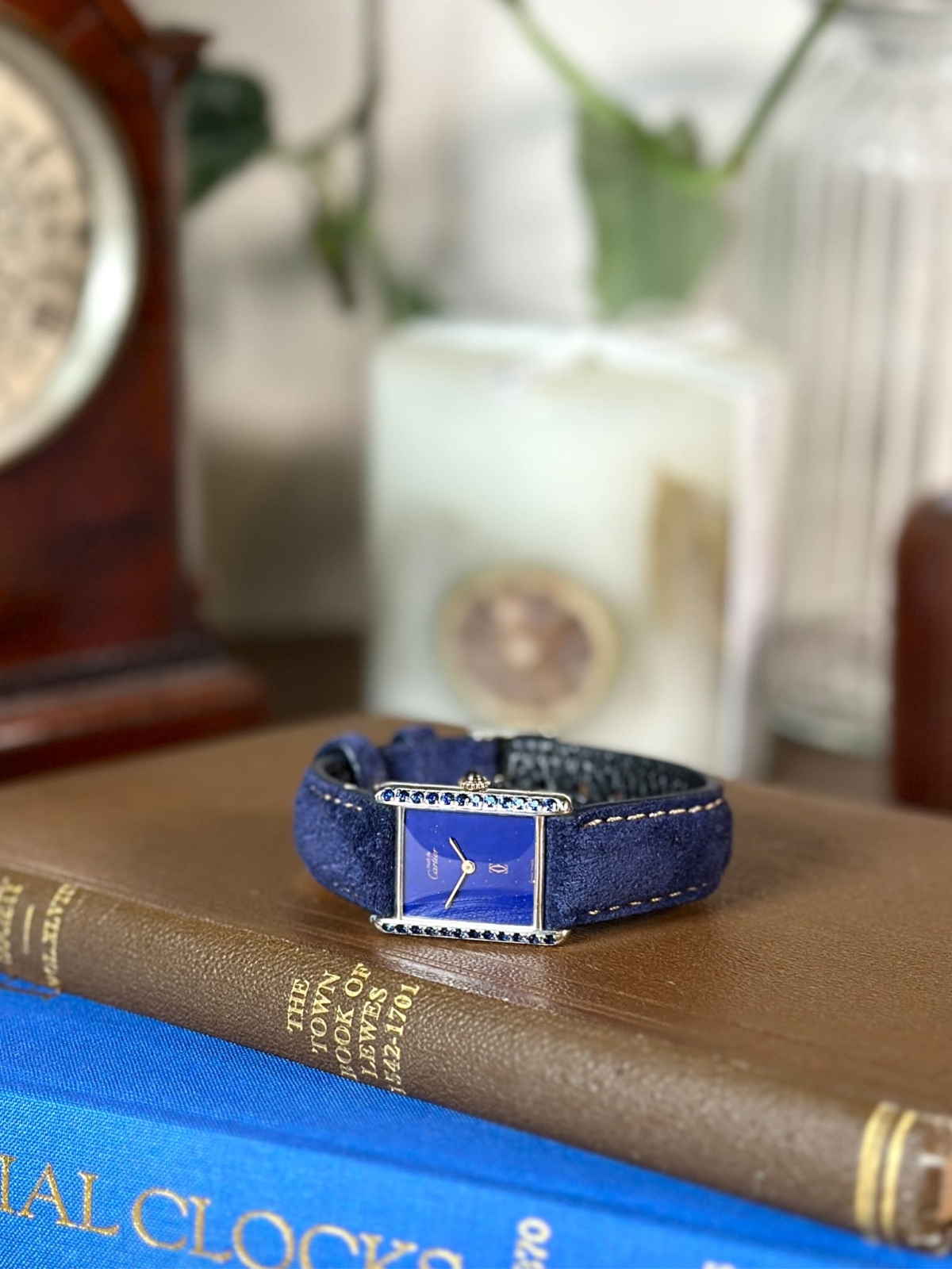 1990s Cartier Must de Tank Medium Mechanical Gem Set
