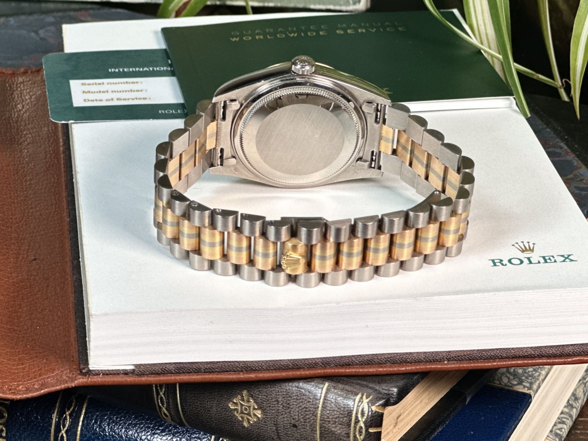 1986 Rolex Day-Date 18ct White, Yellow and Rose Gold 18039B “Tridor” - Image 4