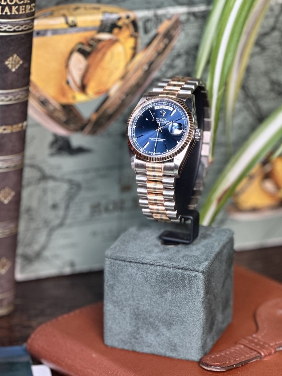 1986 Rolex Day-Date 18ct White, Yellow and Rose Gold 18039B “Tridor” - Image 3