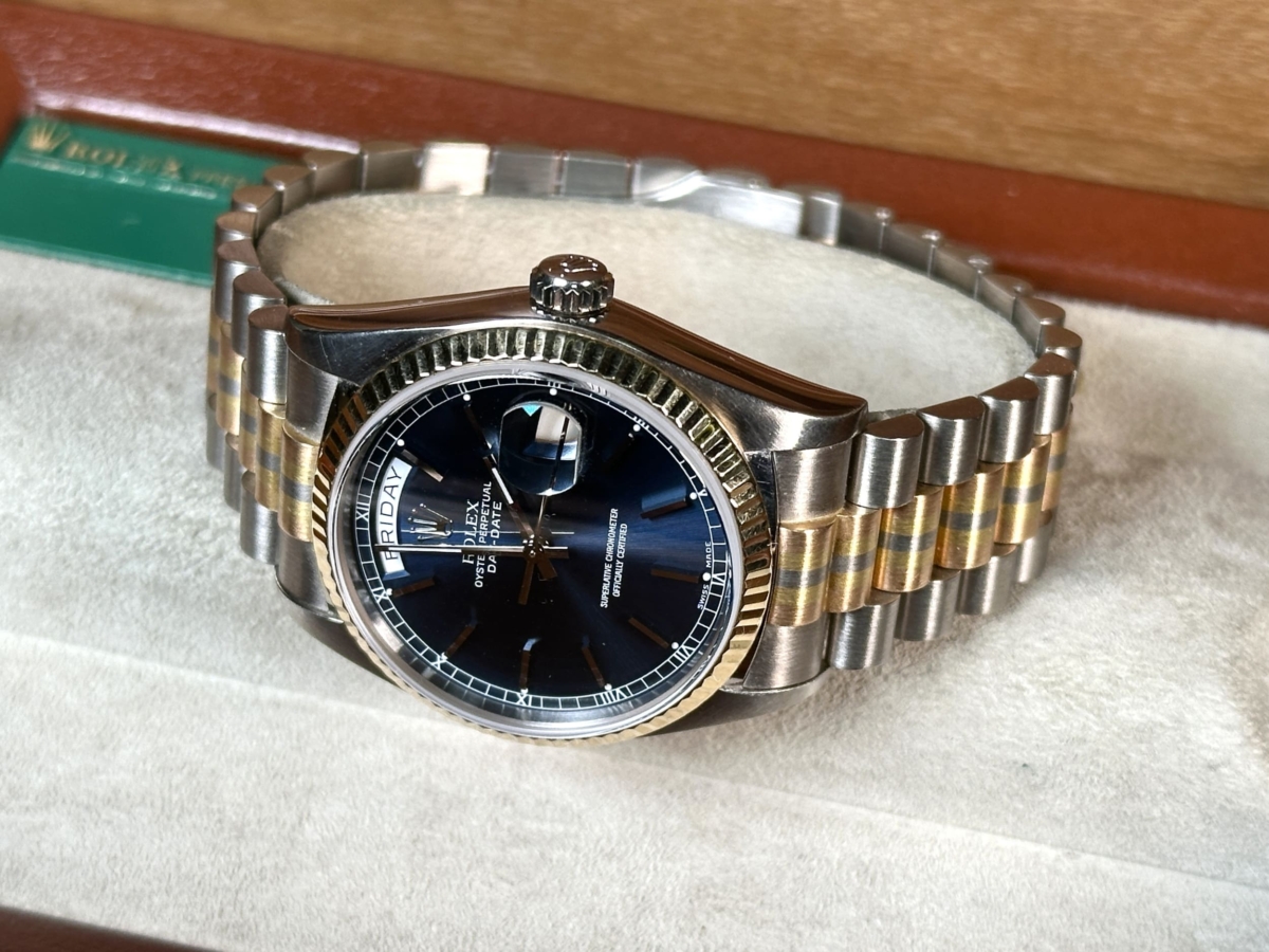 1986 Rolex Day-Date 18ct White, Yellow and Rose Gold 18039B “Tridor” - Image 10