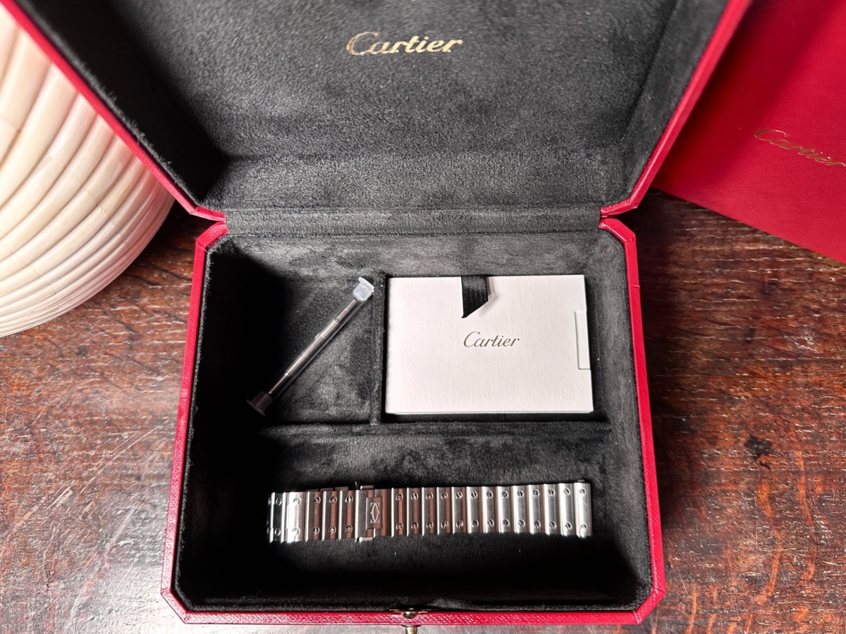 2024 Cartier Santos De Cartier Green Dial w/ Bracelet and Leather - Image 9