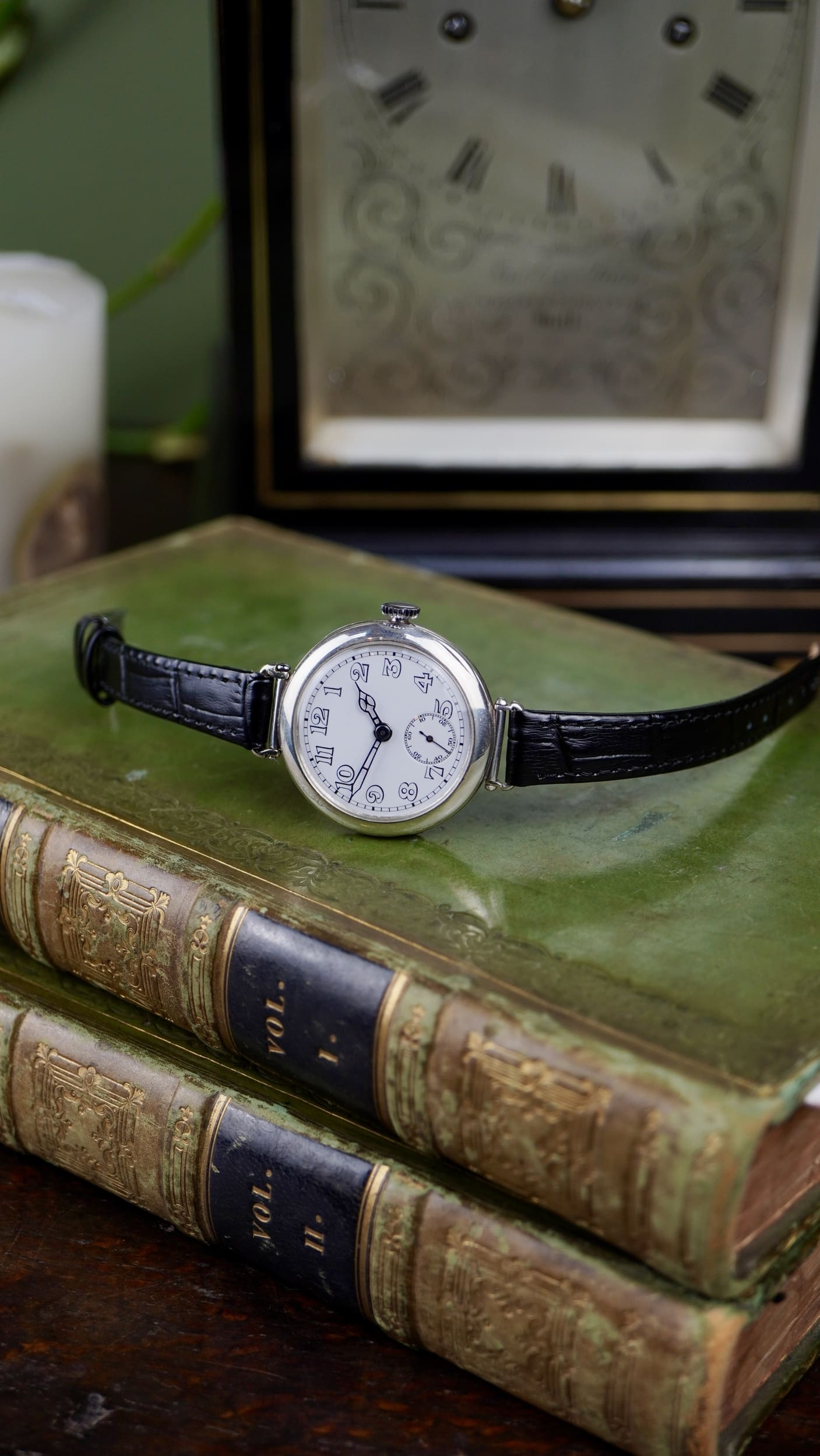 1920’s Longines Trench watch w/ Articulated Lugs in Silver - Image 2