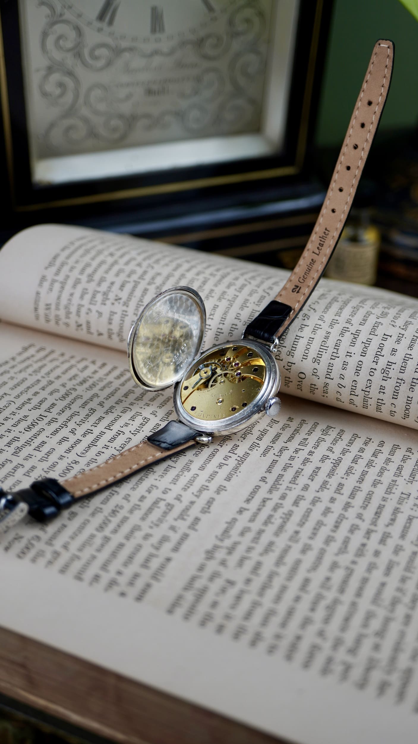 1920’s Longines Trench watch w/ Articulated Lugs in Silver - Image 9