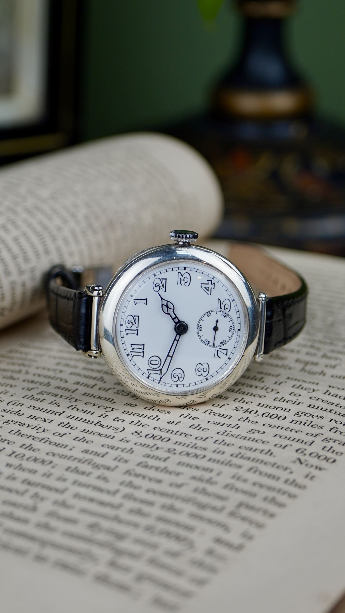 1920’s Longines Trench watch w/ Articulated Lugs in Silver - Image 3